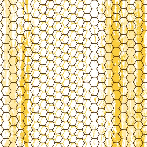 Stripe. Vector honeycomb textured yellow stripes on white