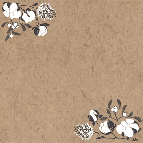 Mistletoe. Vector cotton pine cones and mistletoe text area winter corner composition on craft