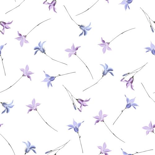 Vector image flowers bells on white