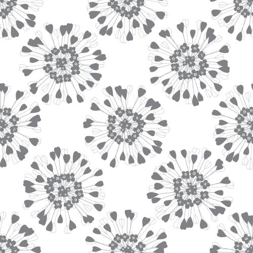 Vector image stylized flowers on white