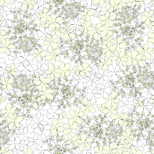 Guelder rose. Vector rowan flowers on white