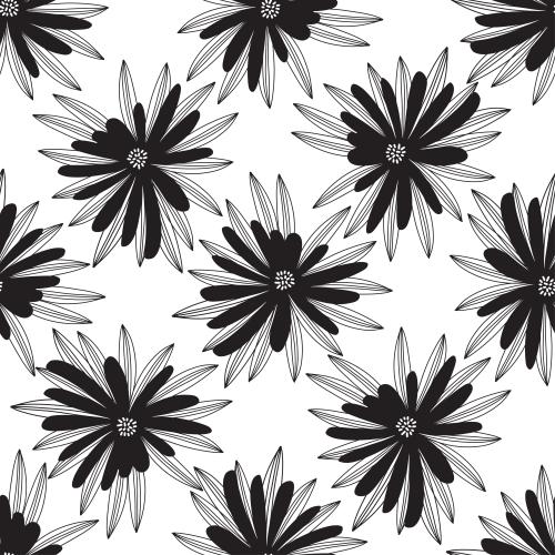 Illustration abstract decorative flowers on white