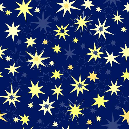 Star. Vector stars on blue