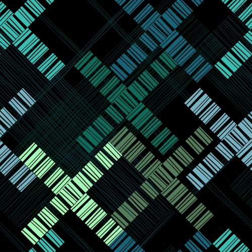 Checkered. Vector colorful geometric on black