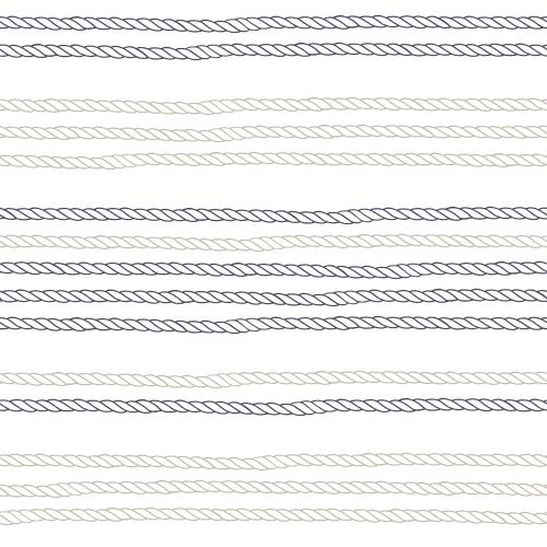 Rope. Vector sea ropes on white