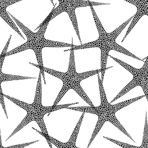 Illustration sea stars on white