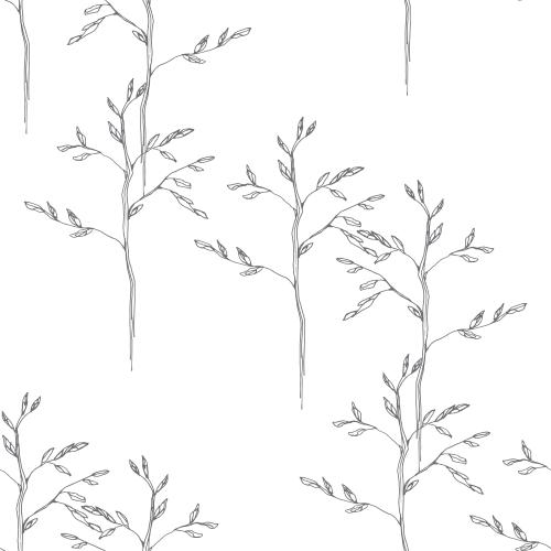 Tree. Vector stylized trees, contours on white