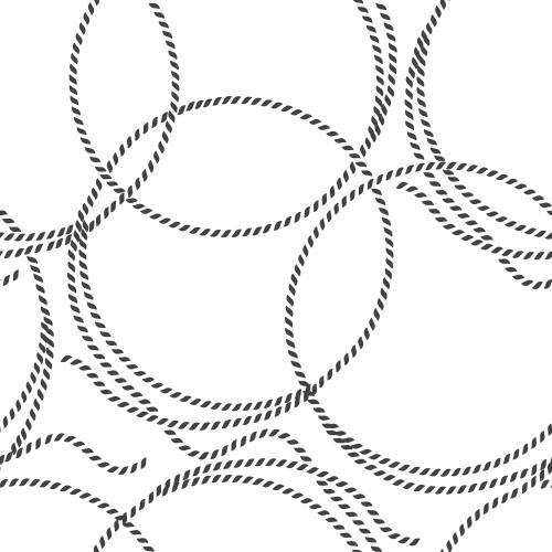 Rope. Vector circles from sea ropes on white