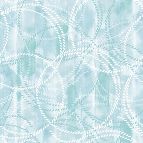 Illustration circles from marine rope on blue watercolor