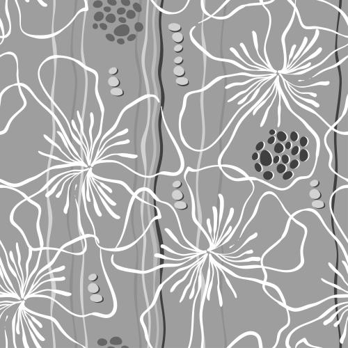 Vector image flowers with smelly lines and pants on gray