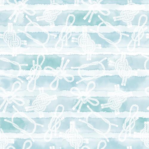 Vector image sea knots on a striped blue watercolor