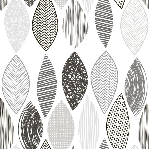 Pea. Vector abstract decorative leaves on white