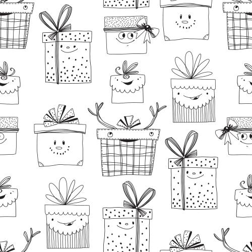 Birthday. Vector cartoon gift boxes on white