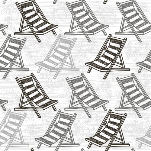 Stripe. Vector monochromatic sunbeds on textured white