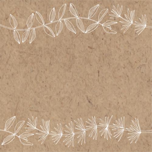 Vector image marine algae, place for text on craft