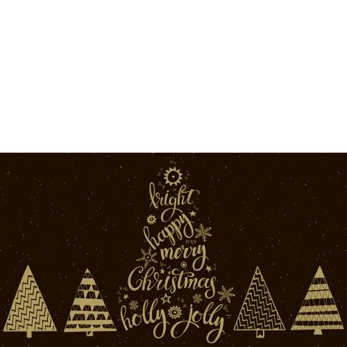 Illustration decorative treelets wishing in english on dark text area on white