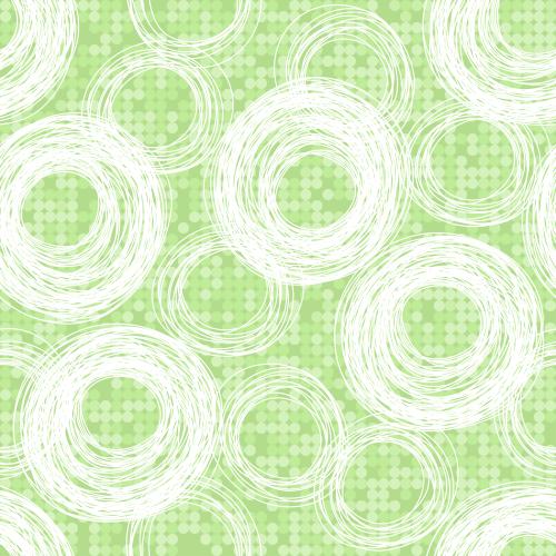 Pea. Vector white circles made of lines on checkered green