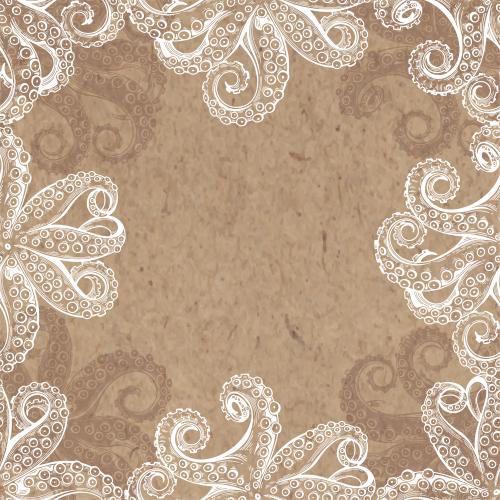 Vector image octopuses text area for craft
