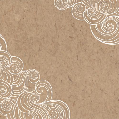 Vector image waves angular composition with text area on craft