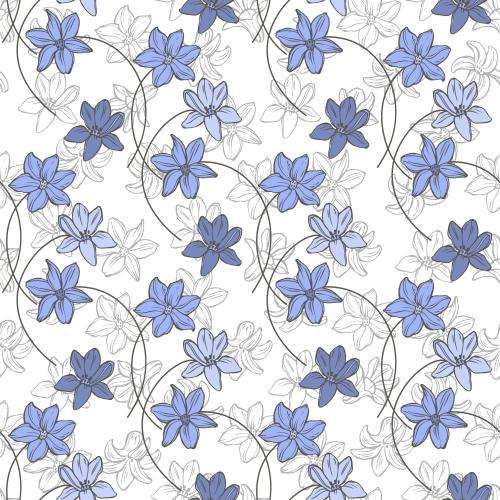 Vector image flowers on white