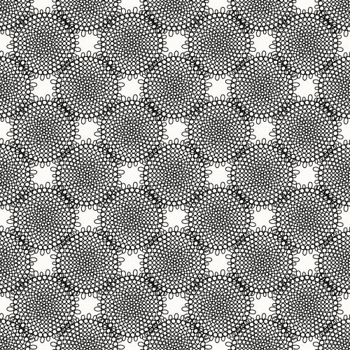 Floral. Vector decorative circles, black lace outlines on white