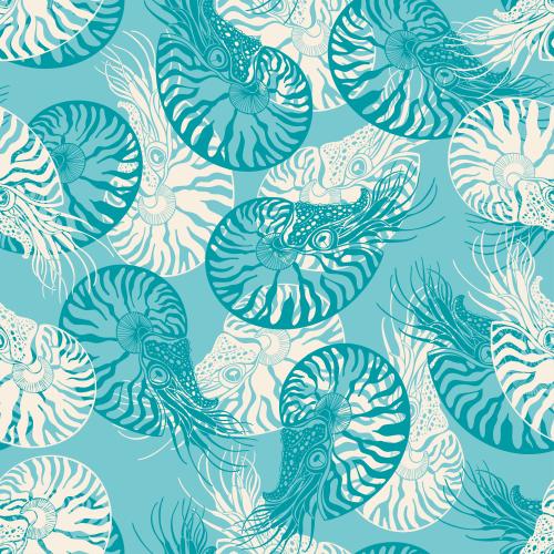 Vector image colorful silhouettes on blue