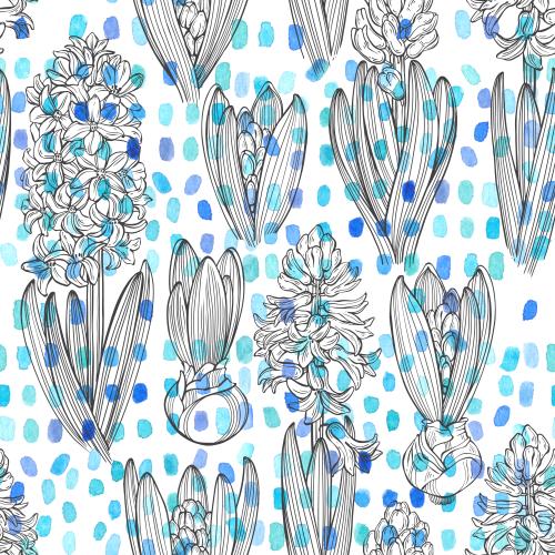 Raster image multicolored watercolor spots on white
