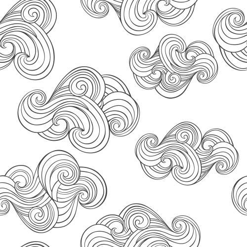 Cloud. Vector clouds on white