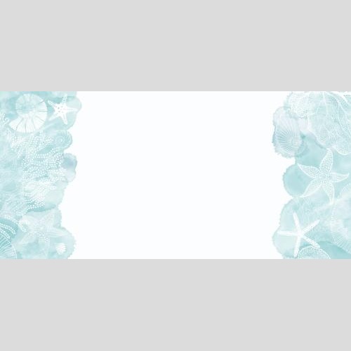 Shell. Vector sea stars nautiluses corals watercolor fragments place for text on white