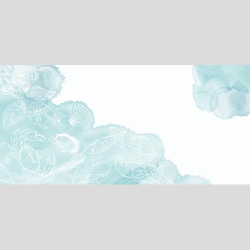 Scallop. Vector lobster crab crayfish shrimp mussel oyster scallops octopus mussel watercolor fragments place-for-text-on-white