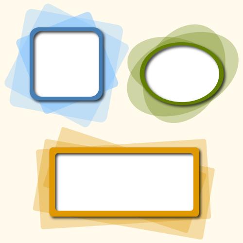 Vector image colored geometric frames
