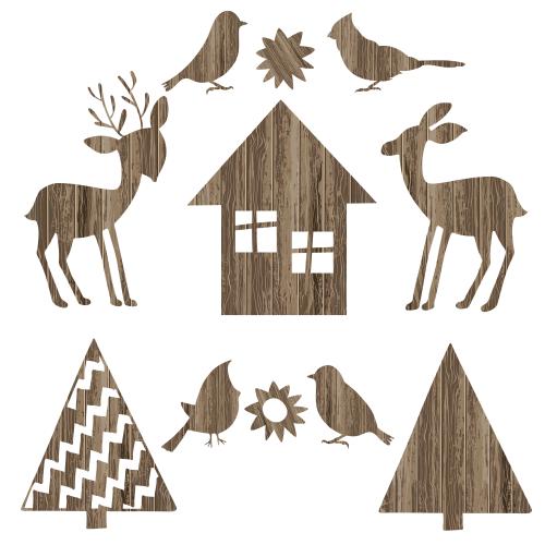 Tree. Vector wooden toys on white