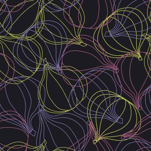 Fig. Vector fig colorful contours on black