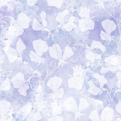 Sweet pea. Vector sweet peas silhouettes on lilac watercolor