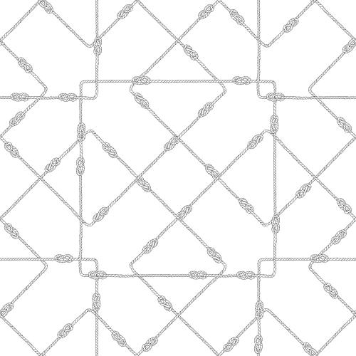 Rope. Vector ropes with nautical knots on white, geometric composition