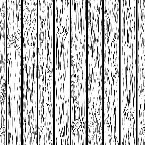 Tree. Vector monochrome wooden boards