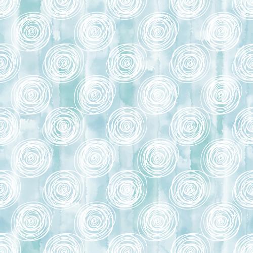 Vector image abstract geometric, decorative circles on blue watercolor