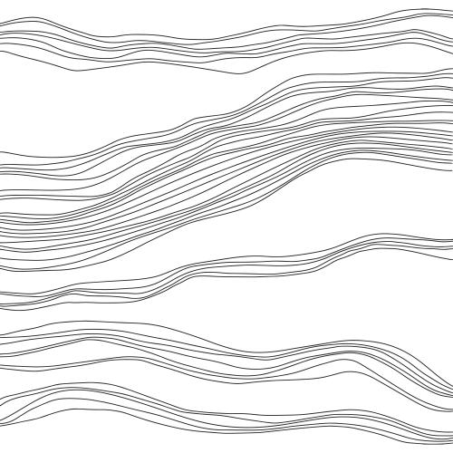 Illustration abstract, wavy lines on white
