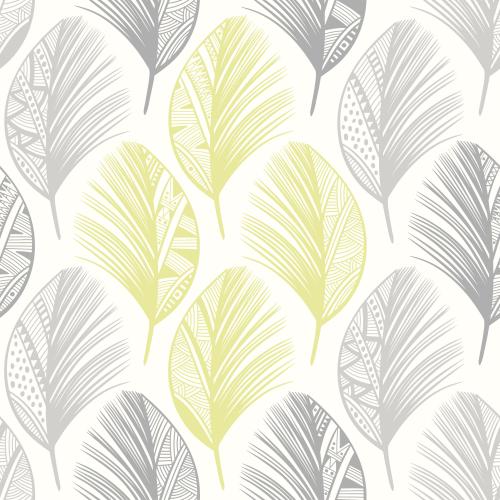 Feather. Vector stylized olive and gray feathers on white