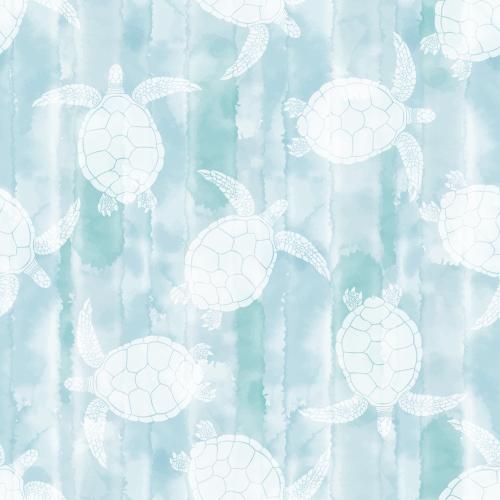 Turtle. Vector turtles, white silhouettes on blue watercolor