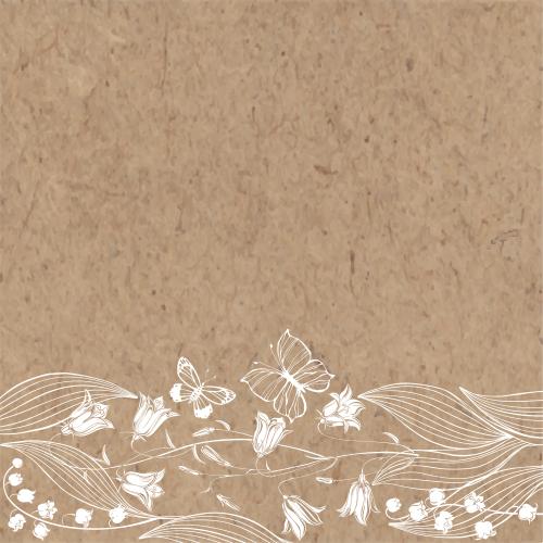 Vector image bells lilies of the valley butterfly craft text area