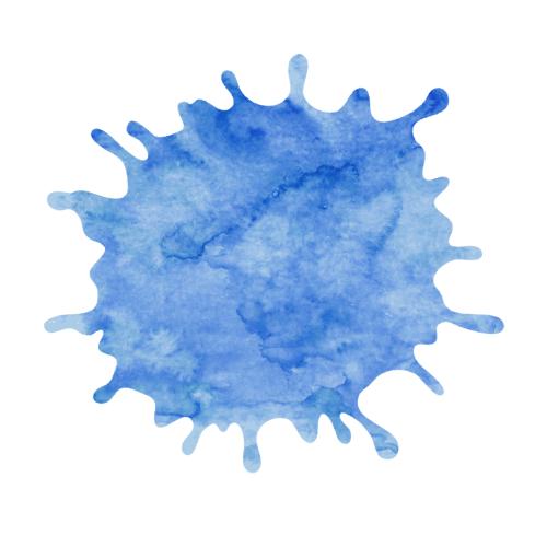 Blot. Vector blue watercolor blot