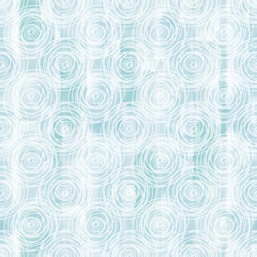Vector image abstract geometric, decorative circles on blue watercolor