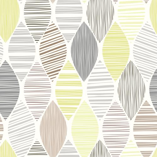 Vector image abstract striped leaves of gray and pastel shades on white