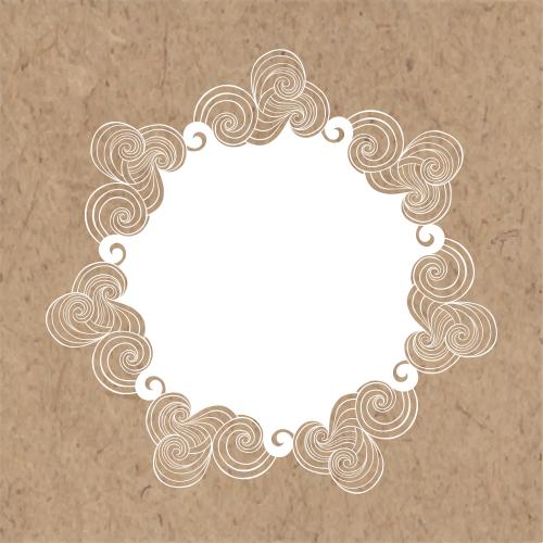 Frame. Vector frame with waves and a white space for text on craft
