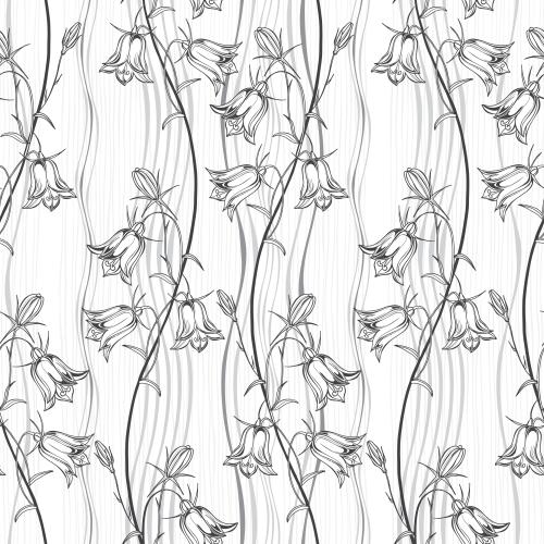 Vector image bells wavy vertical lines on white striped
