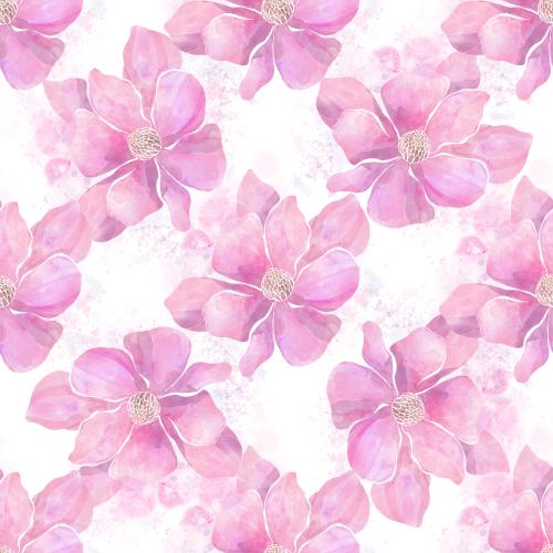 Blot. Vector watercolor magnolia, decorative spots on white
