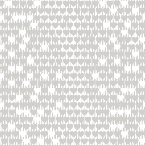 Valentine. Vector gray and white hearts on white striped