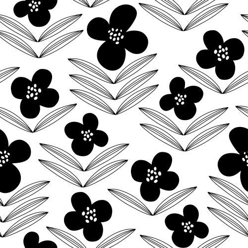 Vector image decorative flowers on white