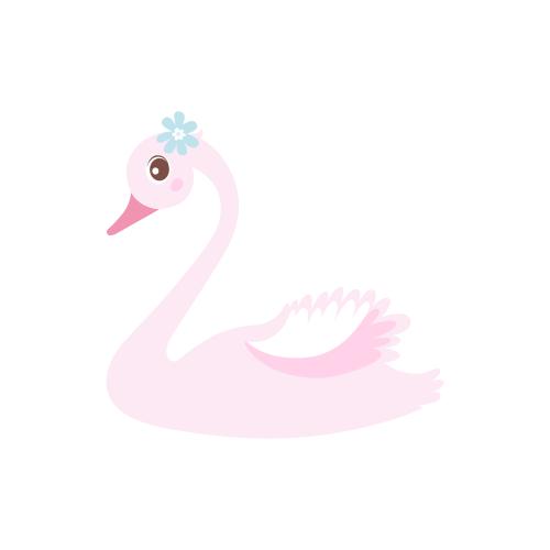 Illustration pink silhouette on white